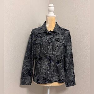 Gump’s San Francisco Elegant Floral lightweight Jacket